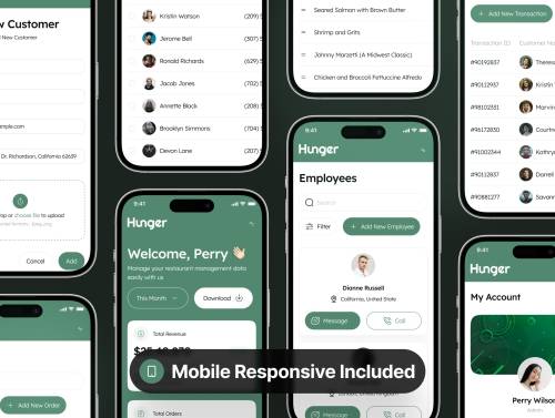 'Hunger - Restaurant Management Dashboard Admin UI Kit' 'Hunger - Restaurant Management Dashboard Admin UI Kit'