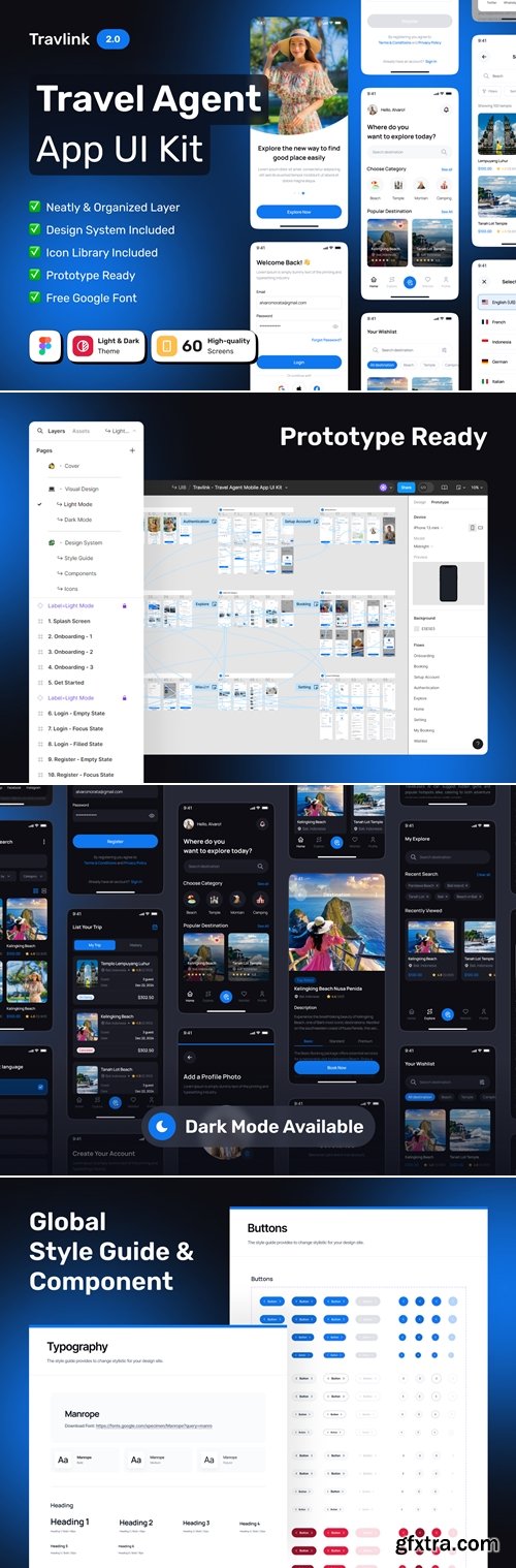 TRAVLINK - Tour & Travel Booking Premium Mobile App UI Kit