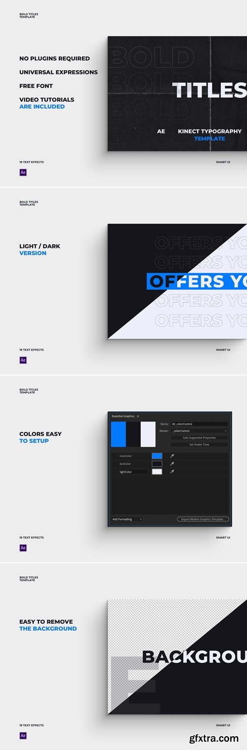 Bold Titles 19 Bold titles for After Effects