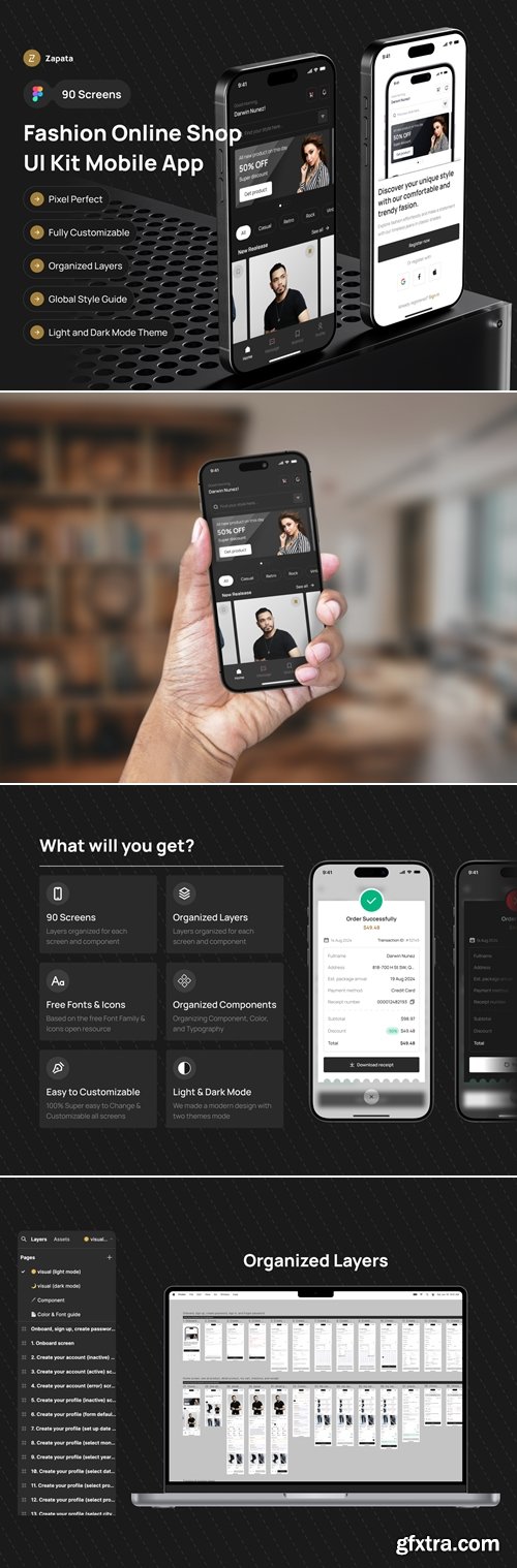 Zapata - Fashion Online Shop UI Kit Mobile App