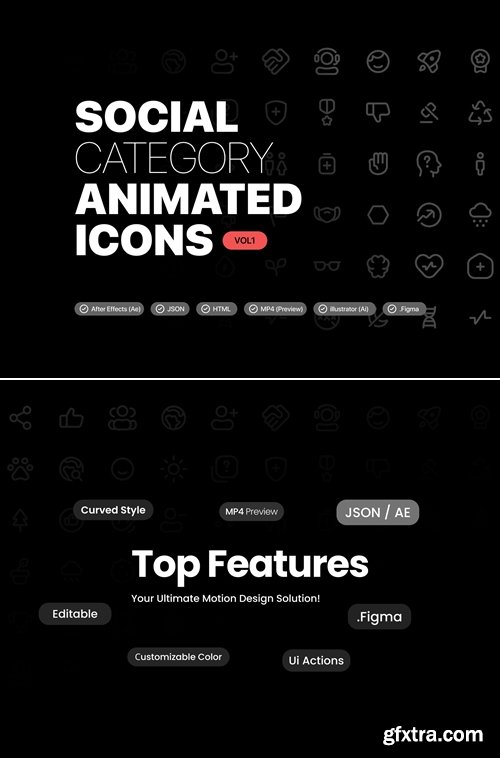 Social Animated Icons - 80 Animated Icon