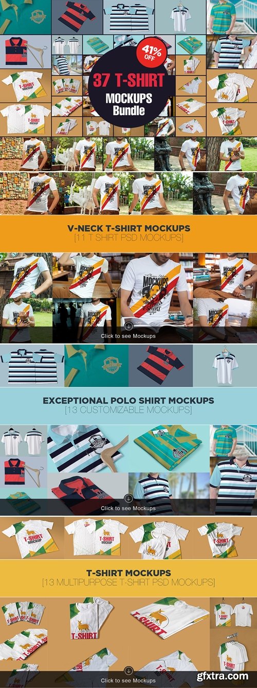 CreativeMarket - The Amazing T-Shirt Mockups Bundle 412911