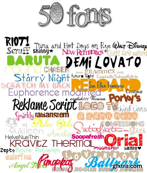 50 Fonts Pack 50 Fonts Pack