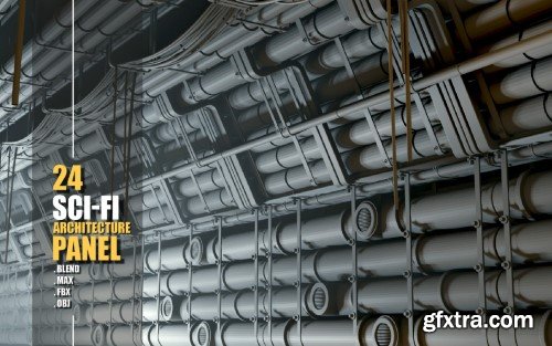 ArtStation - 24 + scifi architecture / kitbash panels pack/vol 06