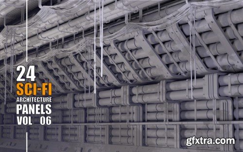 ArtStation - 24 + scifi architecture / kitbash panels pack/vol 06 ArtStation - 24 + scifi architecture / kitbash panels pack/vol 06