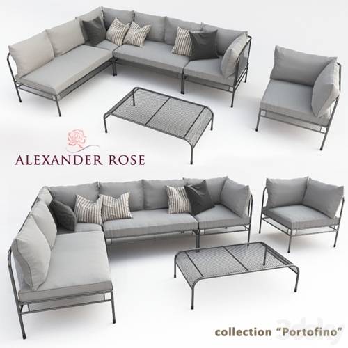 '3dsky Pro - A set of outdoor furniture "Alexander Rose" - Portofino' '3dsky Pro - A set of outdoor furniture "Alexander Rose" - Portofino'