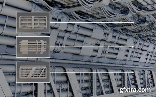ArtStation - 24 + scifi architecture / kitbash panels pack/vol 07 ArtStation - 24 + scifi architecture / kitbash panels pack/vol 07