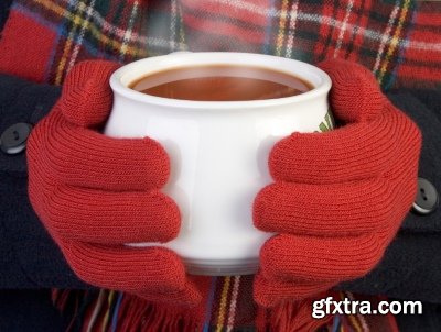 Delicious Tea & Coffee with Steam in a Mug 25xJPG