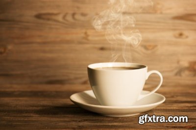 Delicious Tea & Coffee with Steam in a Mug 25xJPG