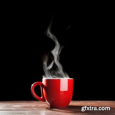 Delicious Tea & Coffee with Steam in a Mug 25xJPG