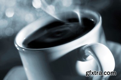 Delicious Tea & Coffee with Steam in a Mug 25xJPG