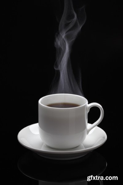 Delicious Tea & Coffee with Steam in a Mug 25xJPG