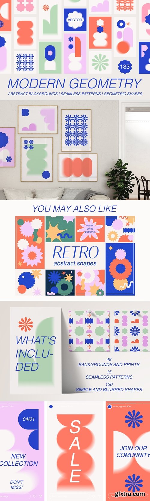 CreativeMarket - Modern Geometry Prints & Patterns 91806069