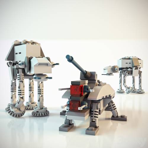 '3dsky Pro - LEGO Star Wars Mini AT-AT and Mini-AT-TE'
