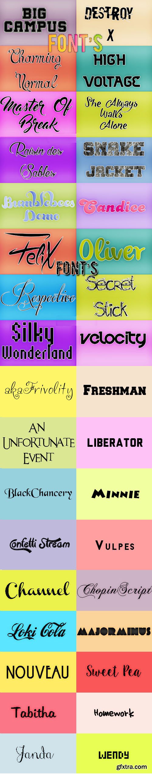 34 Fonts Pack [TTF/OTF]