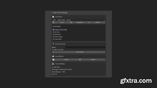 Render Output Presets Manager v2.0 for Blender