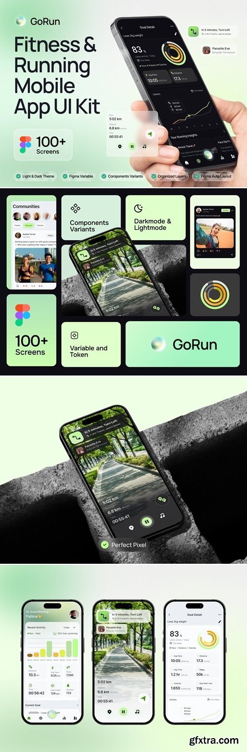 GoRun - Fitness & Running Mobile App UI KIT GoRun - Fitness & Running Mobile App UI KIT