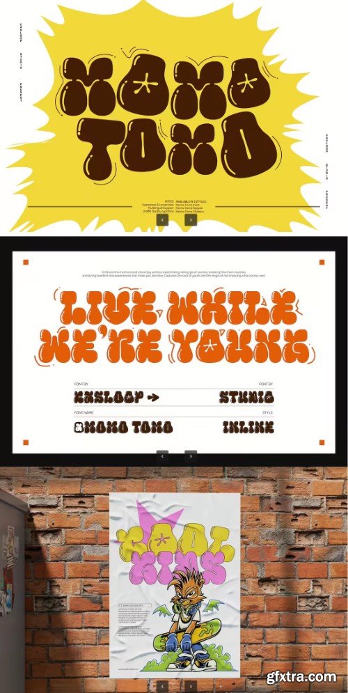 Creativemarket - MOMO TOMO - Graffiti Pop Bubble Font