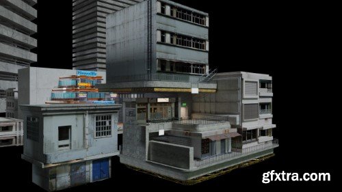 New And Old Buildings Blender Asset Library