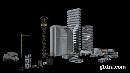 New And Old Buildings Blender Asset Library