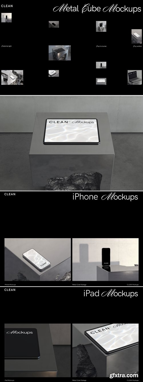 MockupCloud - Metal Cube Pack