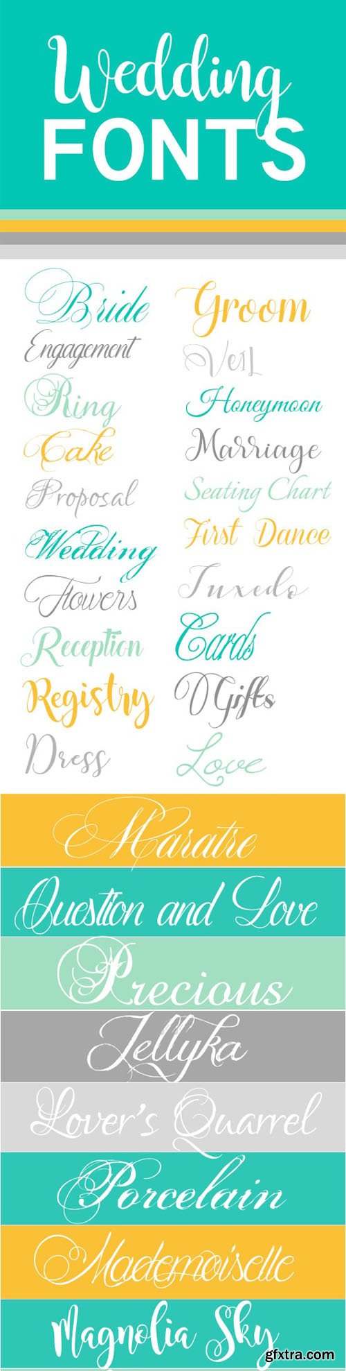 20+ Wedding Fonts Pack