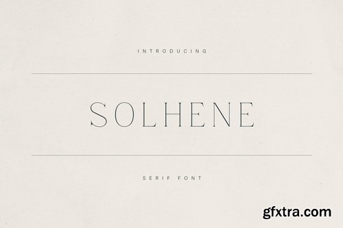 CreativeMarket - Solhene A Sophisticated Serif Font