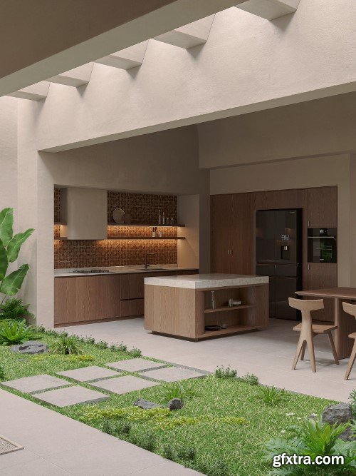 Kitchen Room Interior Scene 06