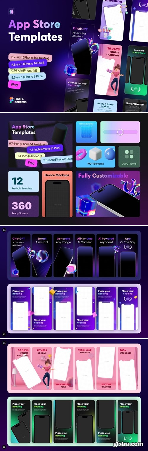 App Store Preview Screenshot Templates