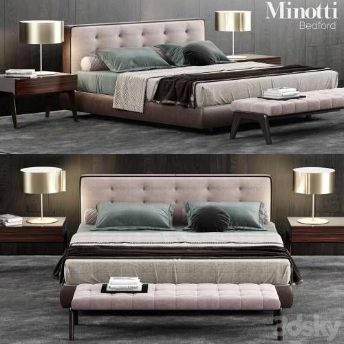 '3dsky Pro - Minotti Bedford Bed' '3dsky Pro - Minotti Bedford Bed'