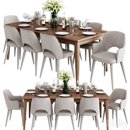 '3dsky Pro - Coco Republic Dinning Set'