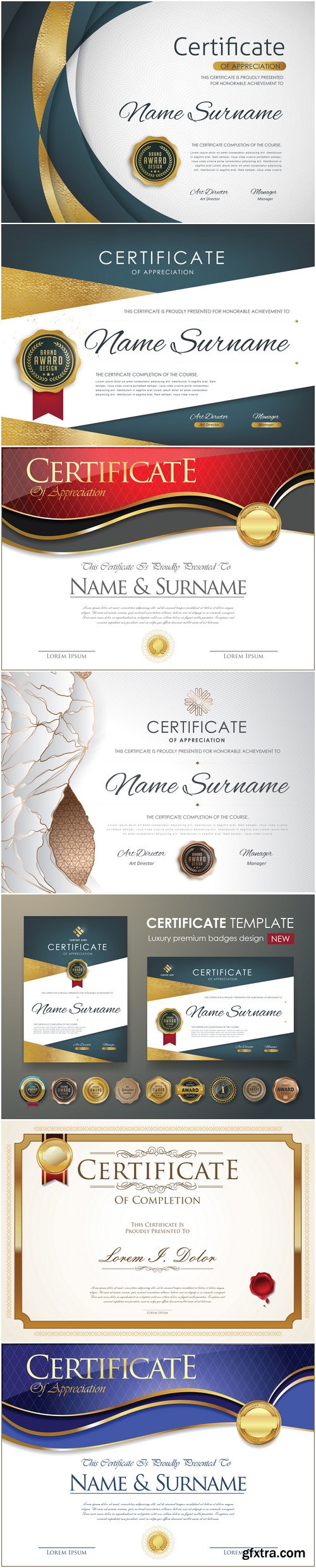 Certificate and Diploma Vector 25 Set