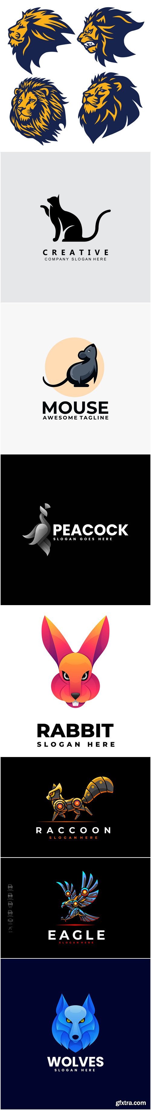 Vector company esport logo 25 set