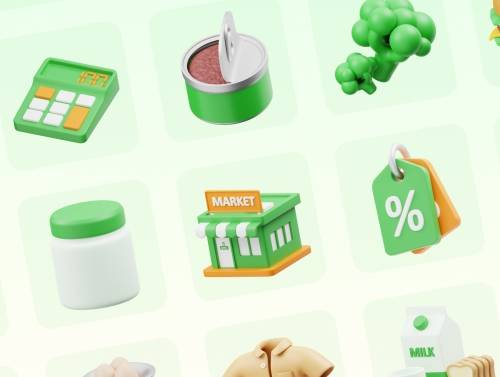 'Supermarket 3D Icon'