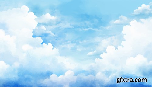 Watercolor Summer Backgrounds in Vectors 25xEPS