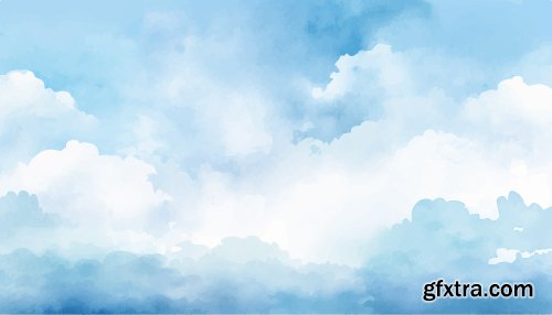 Watercolor Summer Backgrounds in Vectors 25xEPS