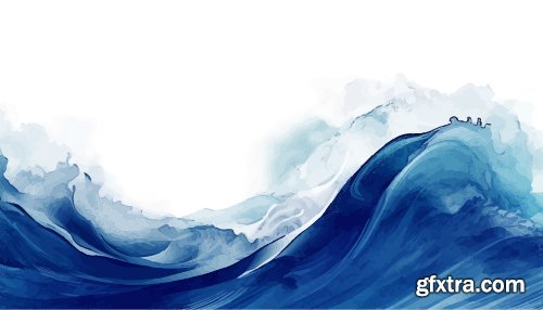 Watercolor Summer Backgrounds in Vectors 25xEPS