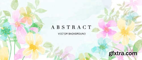 Watercolor Summer Backgrounds in Vectors 25xEPS