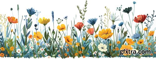 Watercolor Summer Backgrounds in Vectors 25xEPS