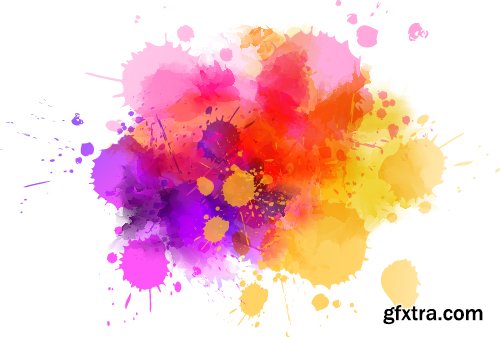 Watercolor Splash Vectors 23xAI, 3xJPG Watercolor Splash Vectors 23xAI, 3xJPG