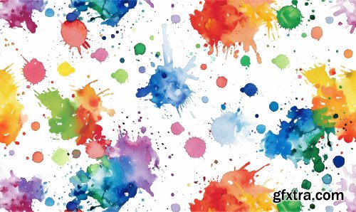 Watercolor Splash Vectors 23xAI, 3xJPG Watercolor Splash Vectors 23xAI, 3xJPG