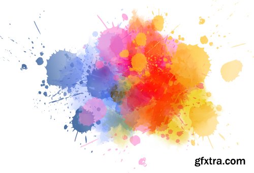 Watercolor Splash Vectors 23xAI, 3xJPG Watercolor Splash Vectors 23xAI, 3xJPG