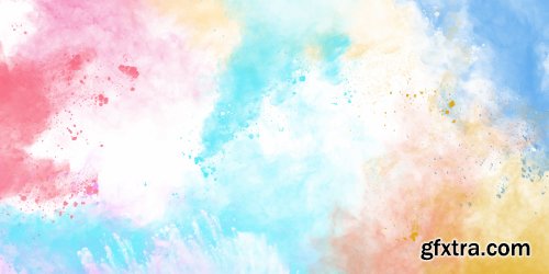 Watercolor Splash Vectors 23xAI, 3xJPG Watercolor Splash Vectors 23xAI, 3xJPG