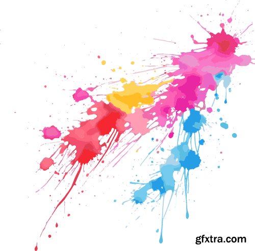Watercolor Splash Vectors 23xAI, 3xJPG Watercolor Splash Vectors 23xAI, 3xJPG