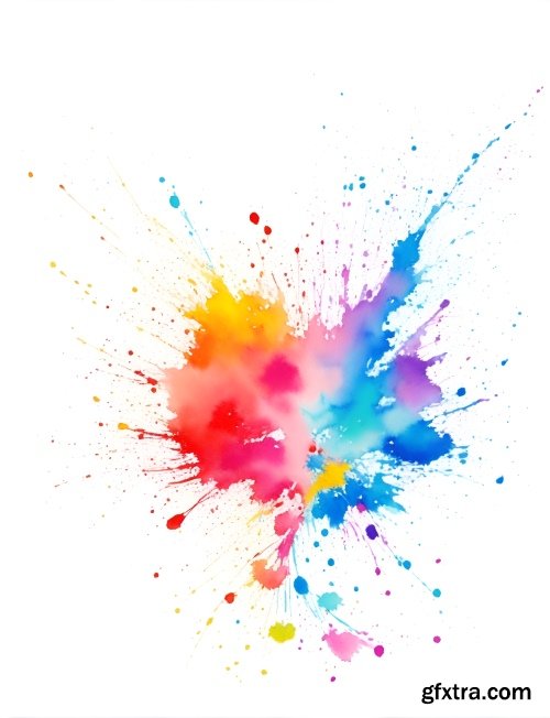 Watercolor Splash Vectors 23xAI, 3xJPG Watercolor Splash Vectors 23xAI, 3xJPG