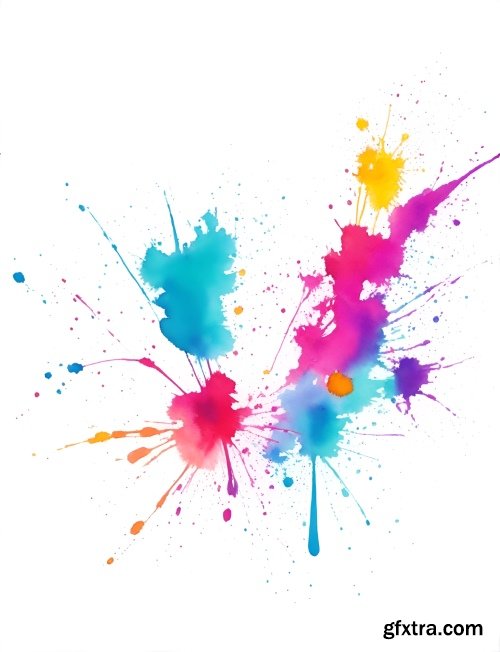 Watercolor Splash Vectors 23xAI, 3xJPG Watercolor Splash Vectors 23xAI, 3xJPG