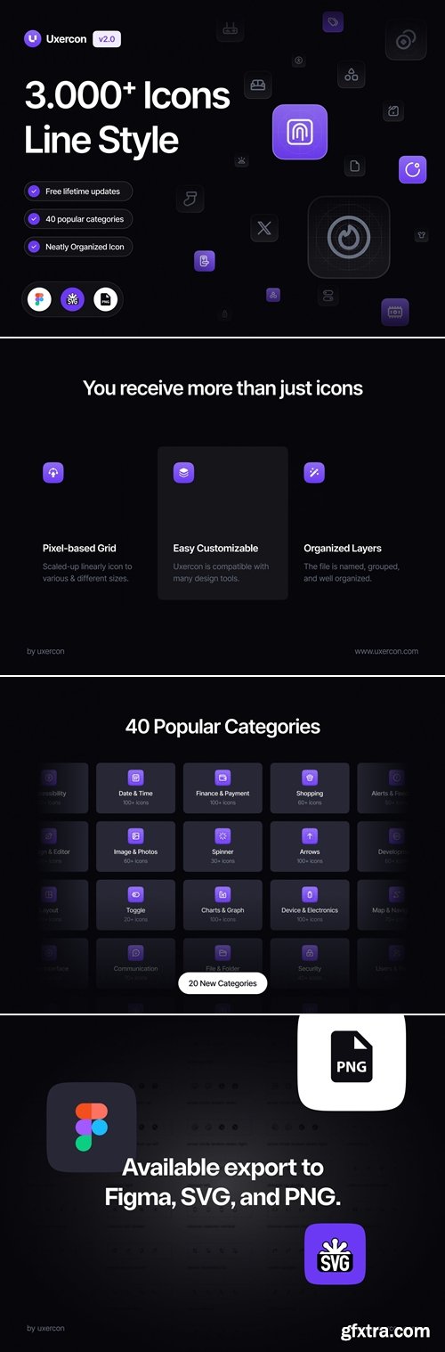 3000+ Line Icon Styles Uxercon Icon Library v2