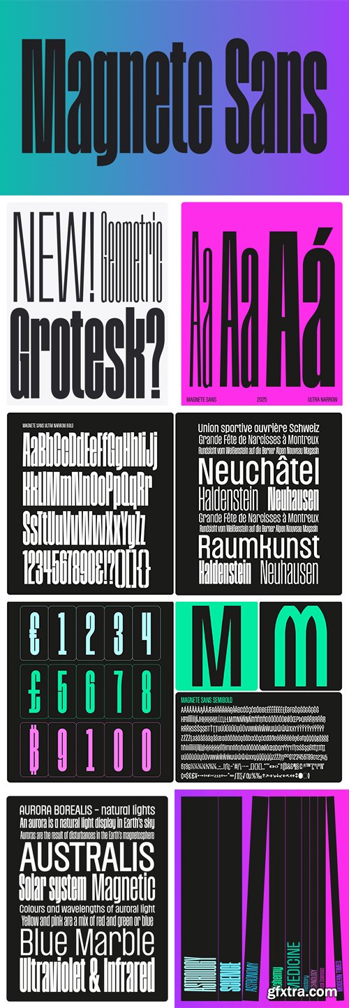 Magnete Sans Font Family 24xOTF