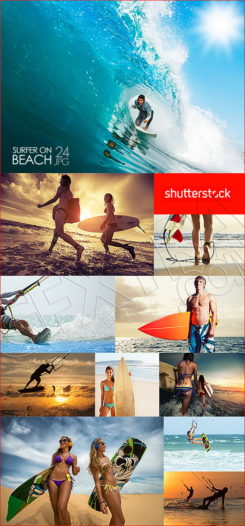 Surfer on Beach 24xJPG