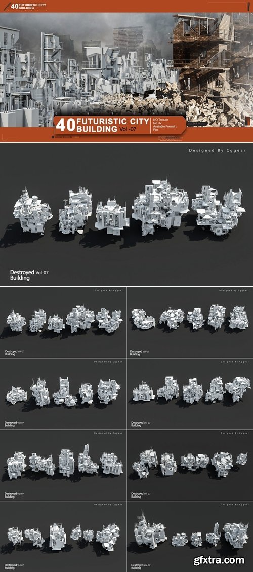 Artstation - 40 Destroyed Building Vol 07